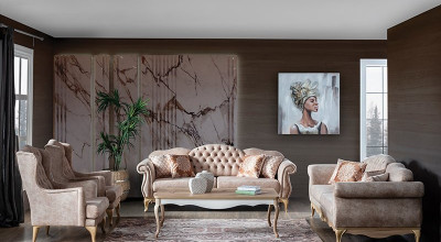 Balat Krem Üçlü Sofa