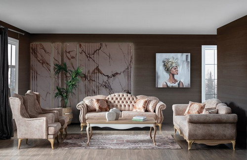 Balat Krem طقم أريكة