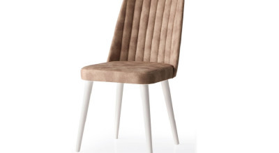 Bambu Sandalye Ekru-Kahve (4 Adet)