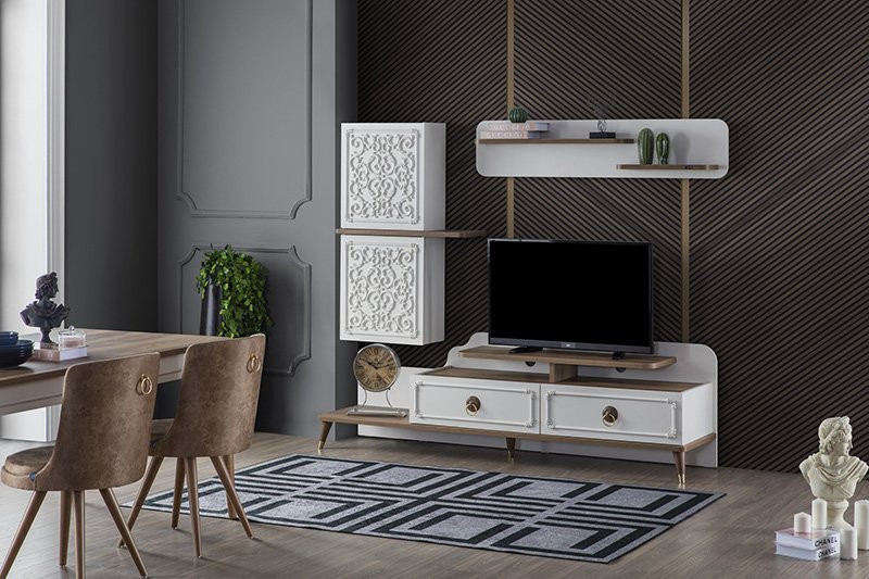 Boston Krem Stil Duvar Ünitesi