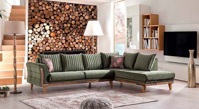 Defne Köşe Koltuk Takımı - Yeşil