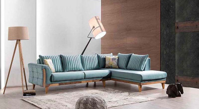 Defne Köşe Koltuk Takımı - Turkuaz