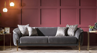 Florya Üçlü Koltuk - Antrasit