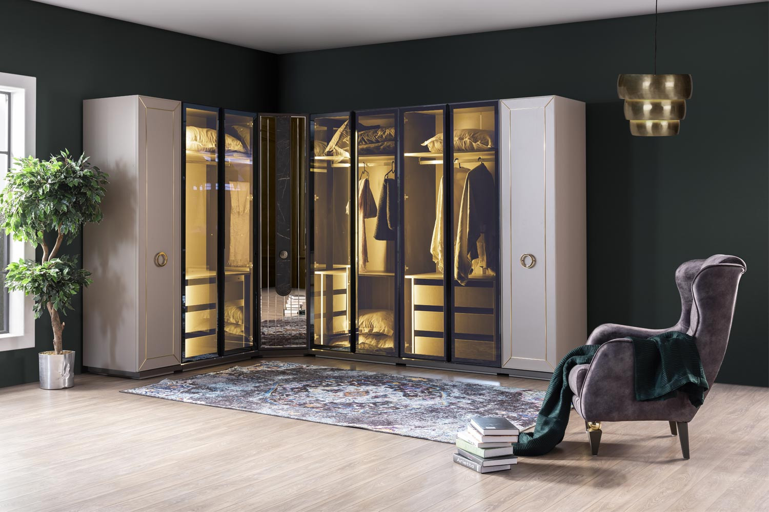 Lizbon Standart Köşe Dolap