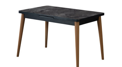 Kayra Mutfak Masası (Siyah-Ceviz)