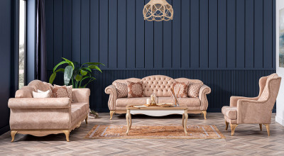 Balat Krem Sofa Set