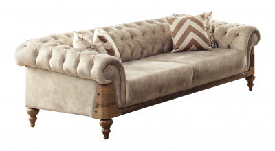 Vital Üçlü Koltuk - Krem