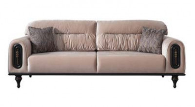 Belgrad Üçlü Koltuk - Krem