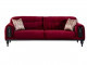  Belgrad Üçlü Koltuk - Kırmızı