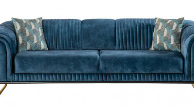 Bornova Üçlü Koltuk -Mavi