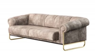 Bornova Üçlü Koltuk - Koyu Vizon