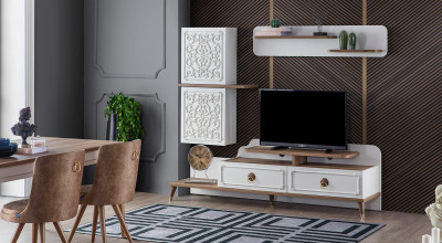 Boston Krem Stil Duvar Ünitesi