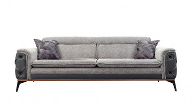 İzmir Üçlü Koltuk - Gri