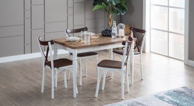 Ege Masa Ekru-Ceviz Parke