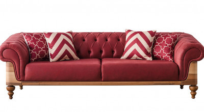 Vital Üçlü Koltuk - Bordo