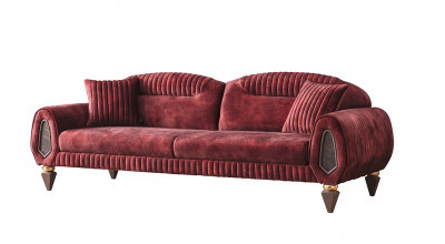 Lizbon Üçlü Koltuk - Bordo