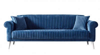Deco Class Üçlü Koltuk - Mavi