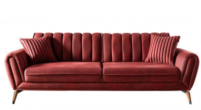 Gusto Üçlü Koltuk - Bordo