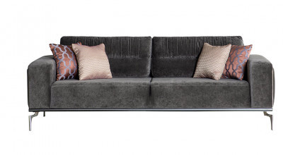 New Zirkon Üçlü Koltuk - Gri