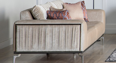 New Zirkon Üçlü Koltuk - Bej