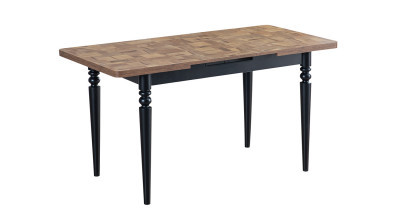 Ege Masa Siyah -Ekru Mermer