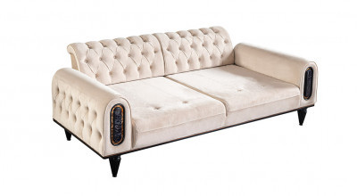 İstinye Üçlü Koltuk - Krem