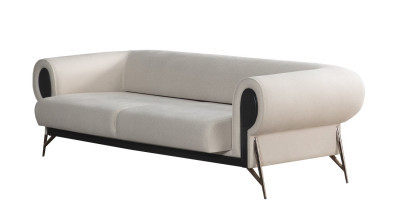 Malta Üçlü Koltuk - Krem