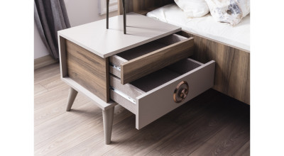 Retro Bedside Table (2 Adet)
