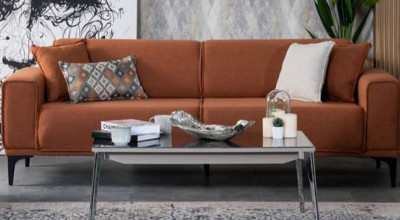 Stil Üçlü Koltuk - Tarçın