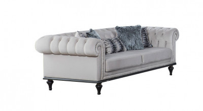 Volga Üçlü Koltuk -Ekru