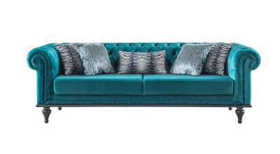 Volga Üçlü Koltuk - Mavi