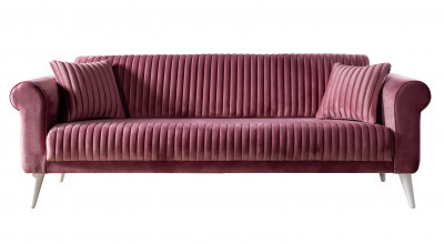 Deco Class Üçlü Koltuk - Gül Kurusu