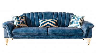 Nirvana Üçlü Koltuk - Mavi